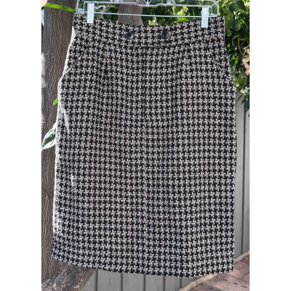 Vintage 1980s Diane von Furstenberg Houndstooth Skirt – Size 12 (Modern 8–10) - Picture 1 of 7